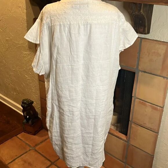 Lauren Ralph Lauren White Embroidered Linen Dress, size 14! - Picture 5 of 11